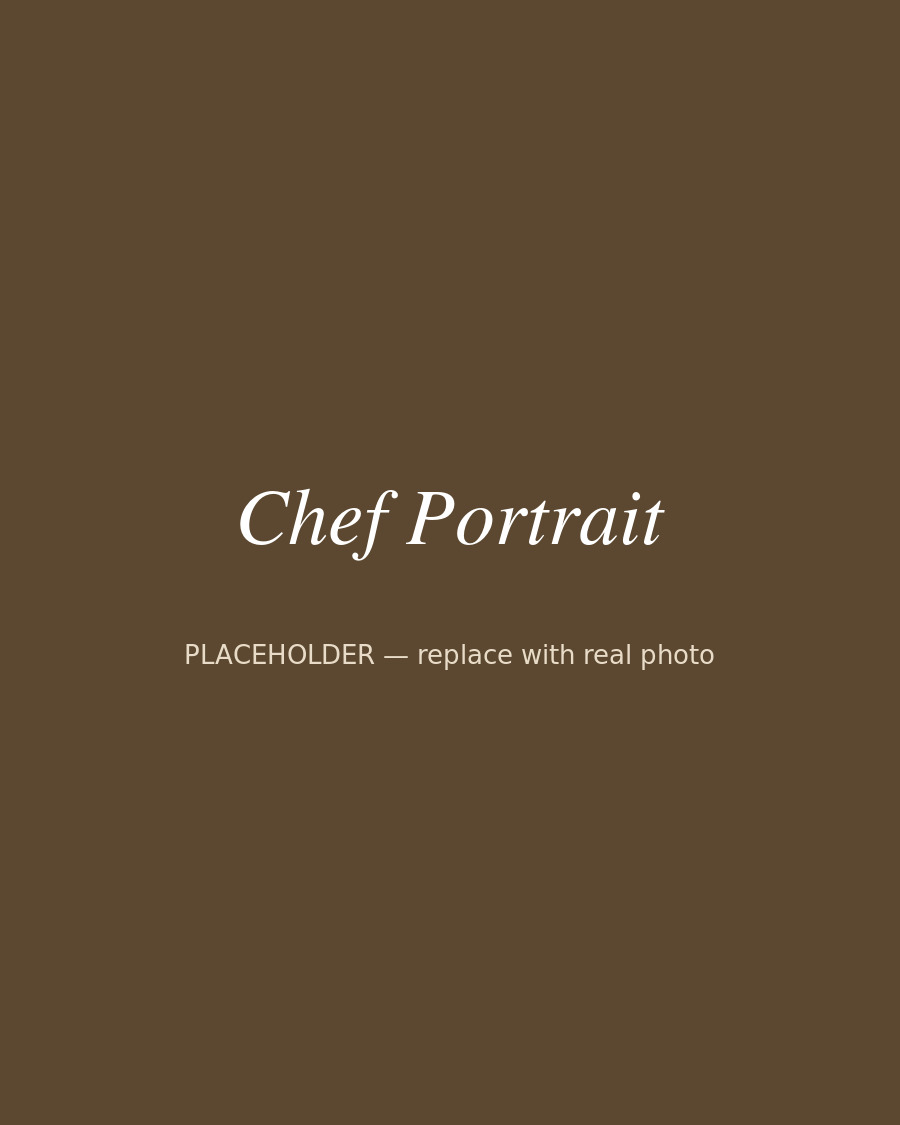 Executive chef at work in the kitchen